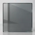 Muestra de vidrio gris humo
